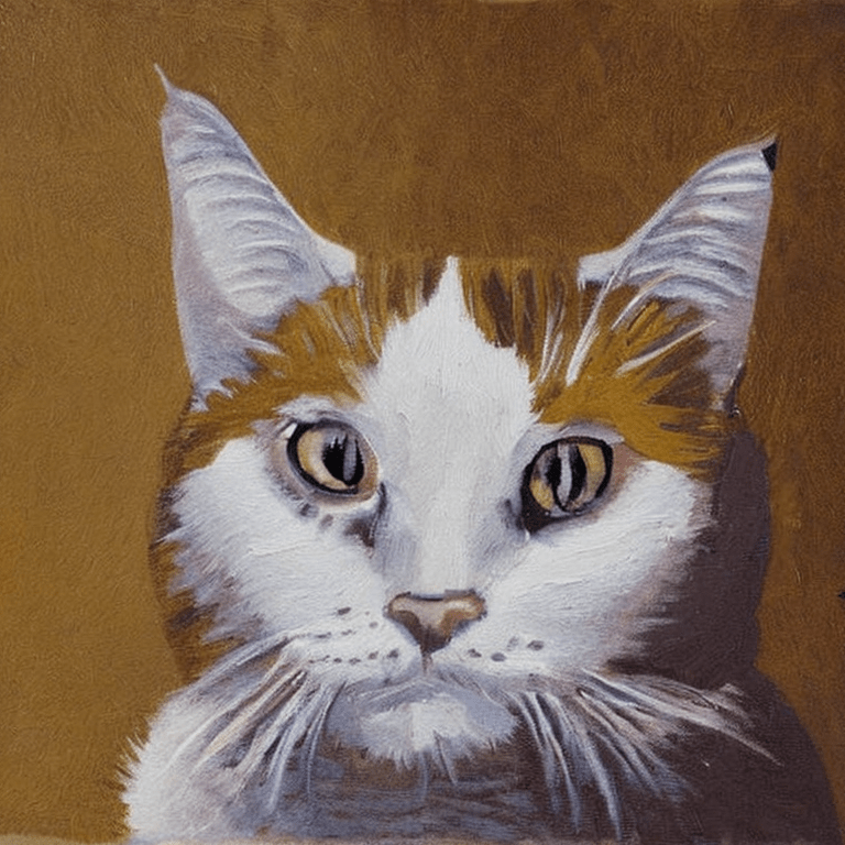 A painting of a cat