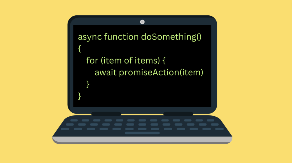 Using async await to run promises in for loops in JavaScript