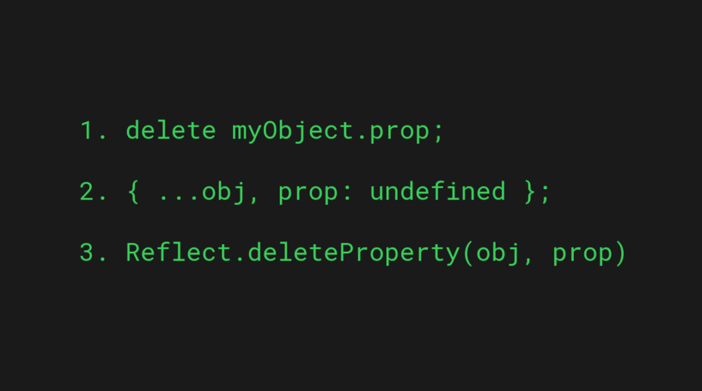 3 ways to delete object in javascript