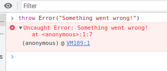 Something went wrong error